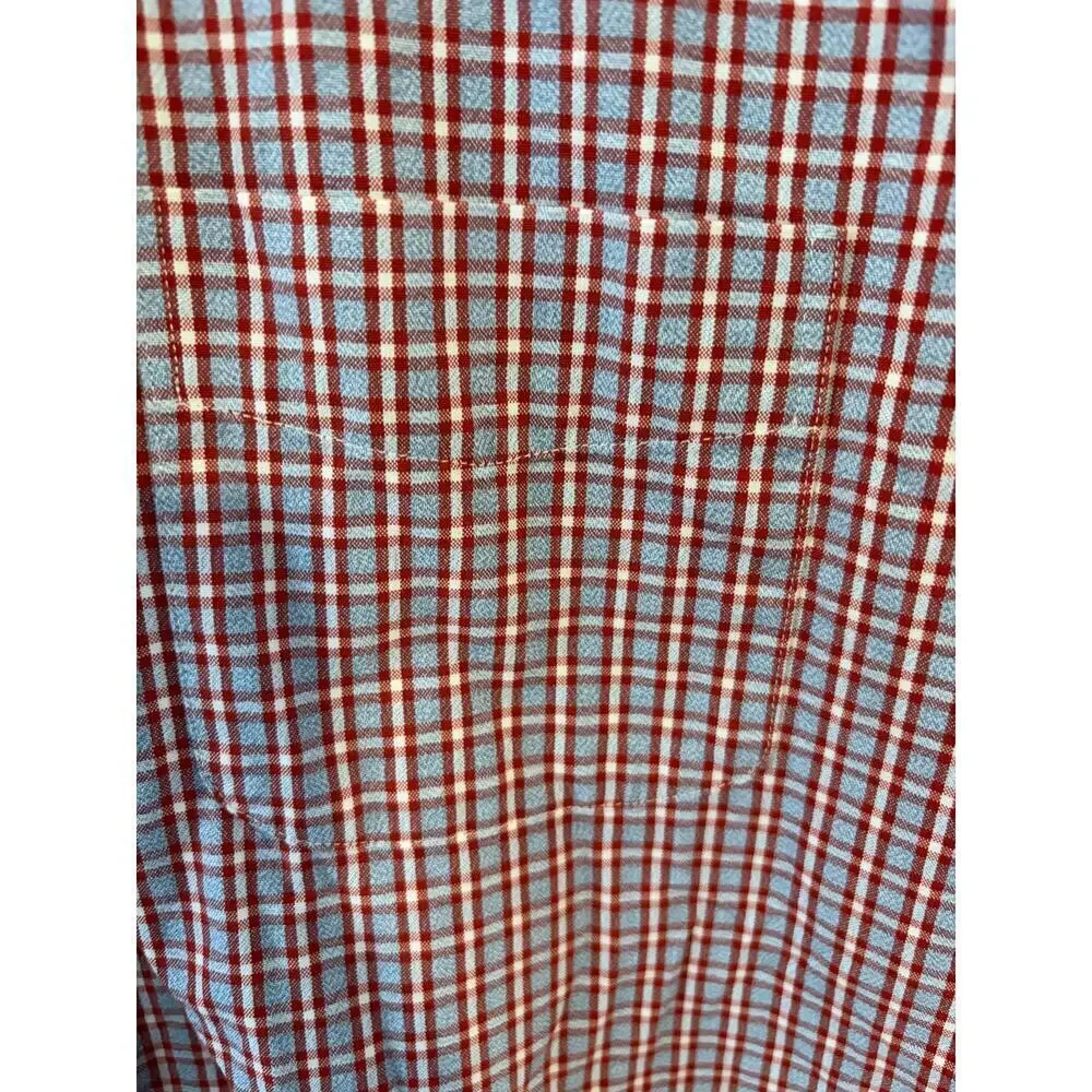 J.Crew Slim Red Plaid Button Down Shirt Size L 100% Cotton